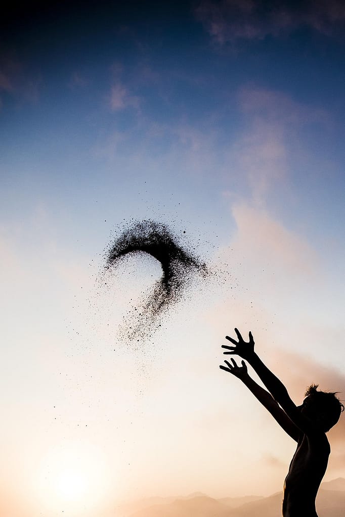 beach, sea, child, hands, silhouette, fun, joy, sunset, nature, boy, outdoors